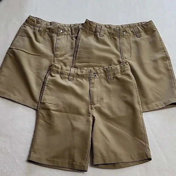 Boys Under Armour Golf Medal Play Short Set of 3 Pairs, Khaki, Size 5, PreOwned - Picture 3 of 12